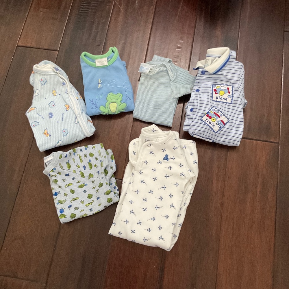 Lot of 6 Baby Boy Clothing size 0-3